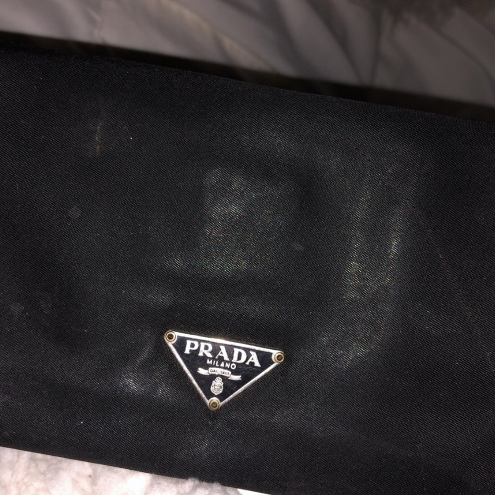 Authentic Black nylon Prada clutch.